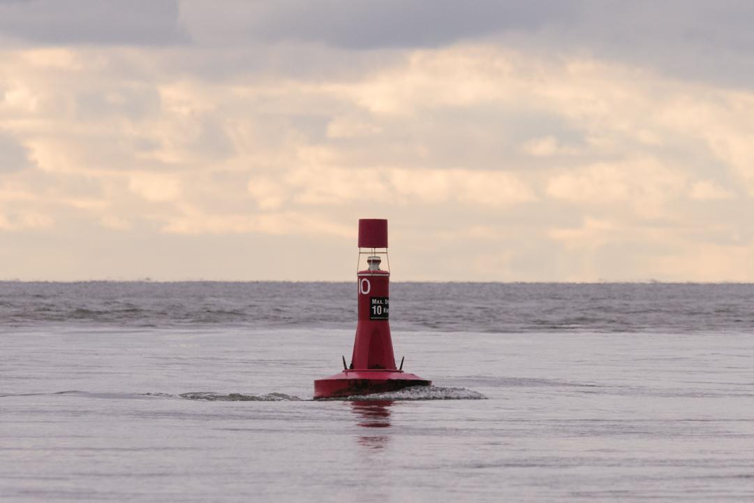 Buoys in the water